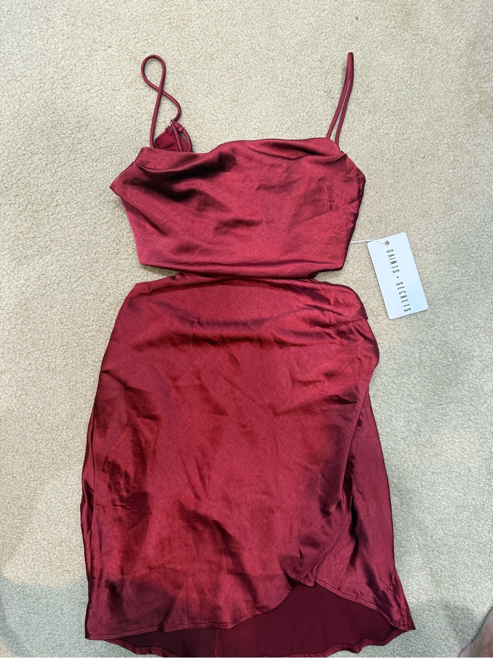Satin Burgundy Two-Piece Dress for Kids - Silence + Noise